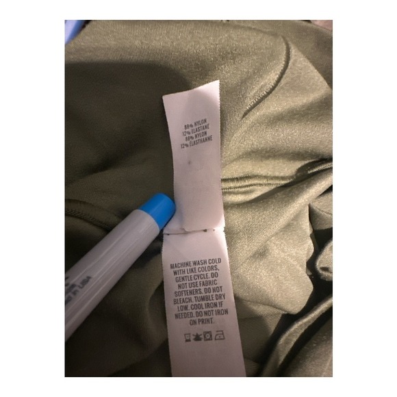 Offline by Aerie Real Me High Wasited Olive Flare Leggings, XL - Picture 10 of 10